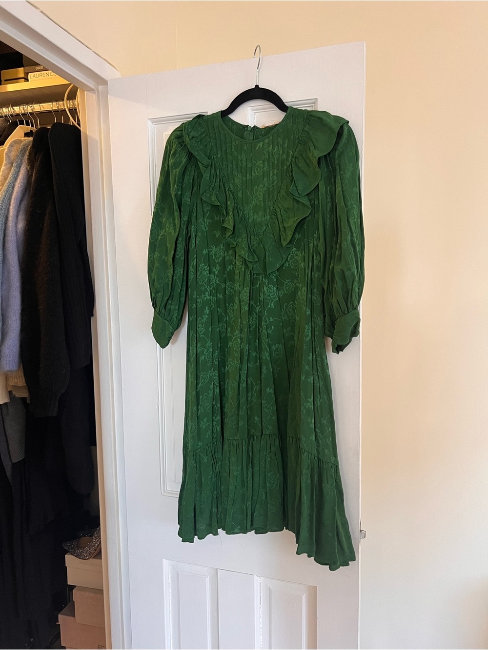 ByTIMO Green Ruffle Midi Dress - Elegant Women's Dress